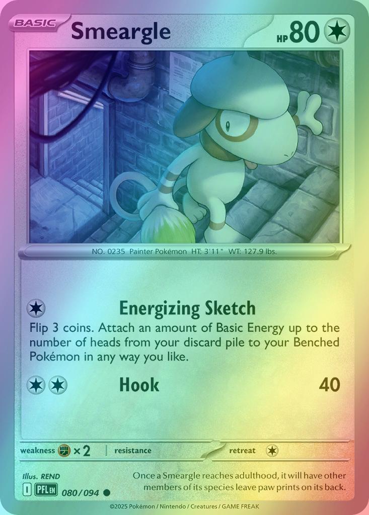 Smeargle - 080/094 - Common [me02-080] [Reverse Holo]