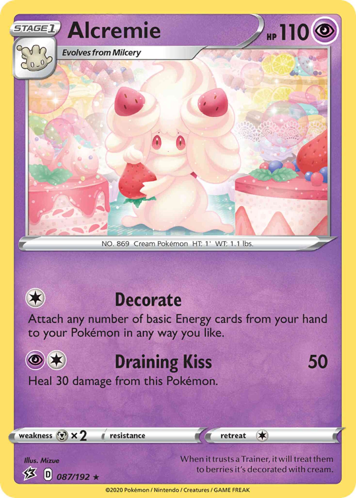 Alcremie - 087/192 - Rare [swsh2-087] [Reverse Holo]