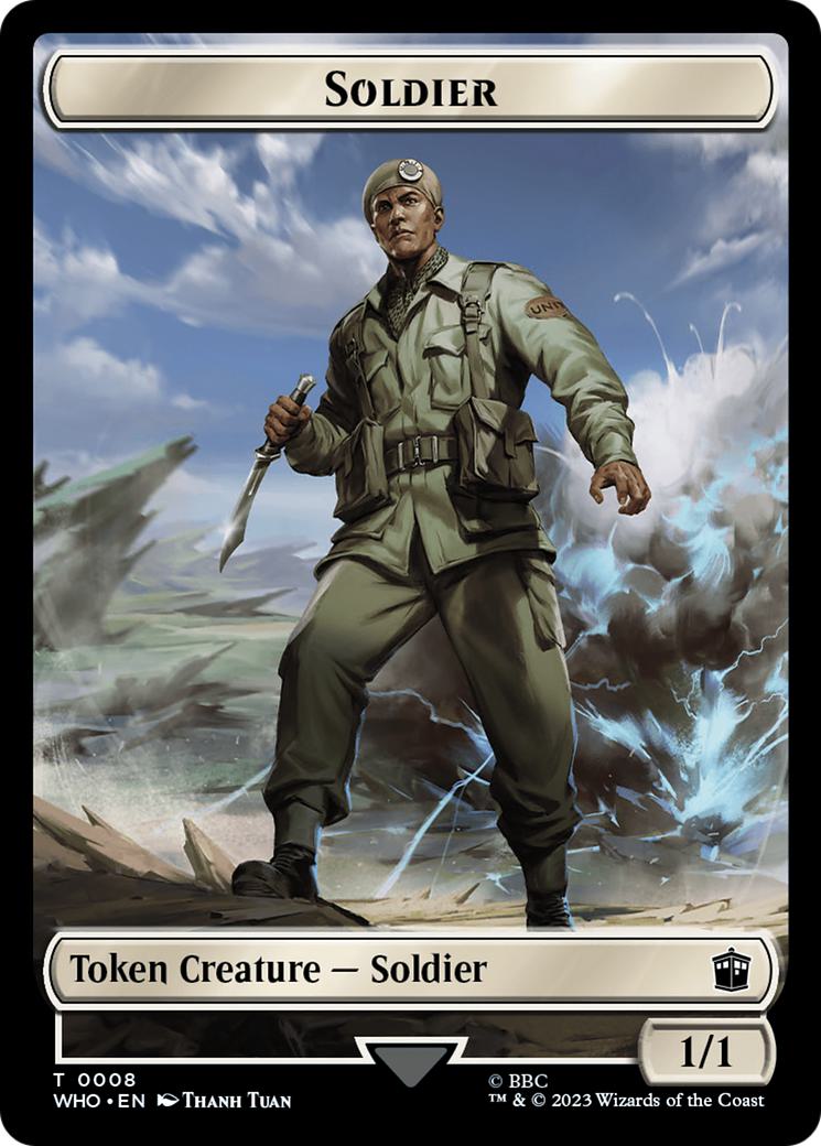 Copy Token (01) // Soldier Token (08) [Universes Beyond: Doctor Who: Tokens] [Non-Foil]