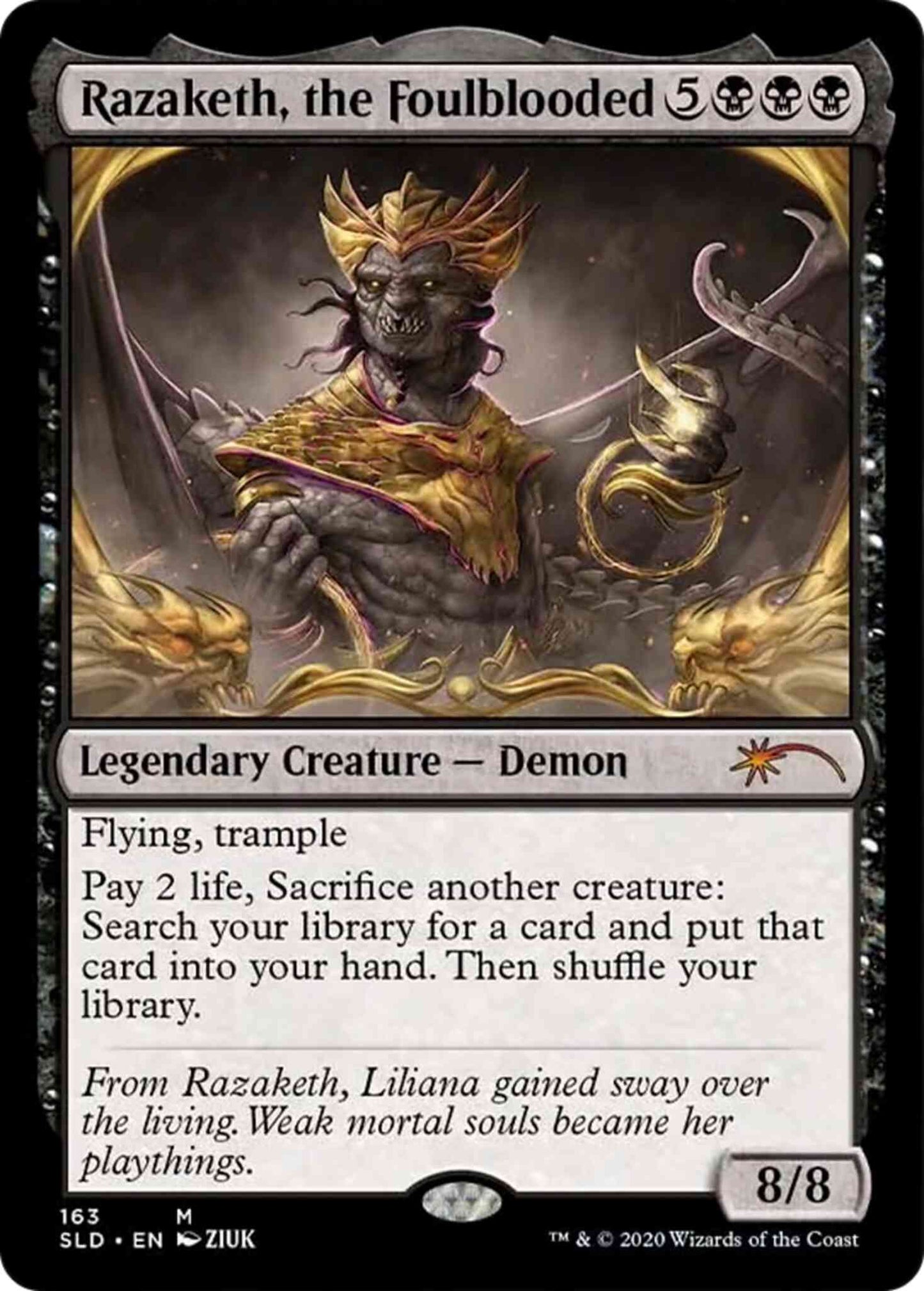 Razaketh, the Foulblooded [0163] [Read the Fine Print] [Secret Lair Drop] [Non-Foil]