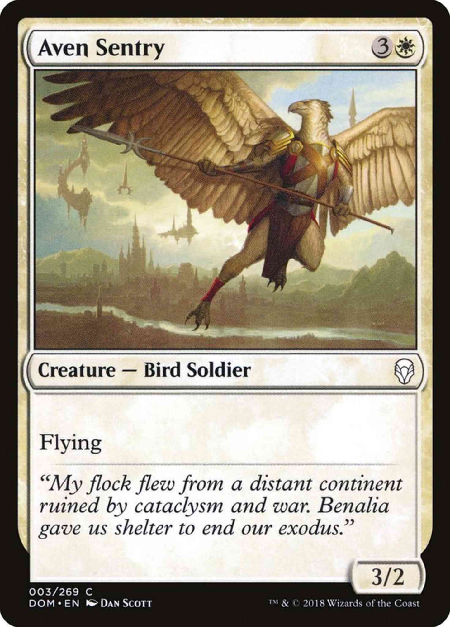 Aven Sentry [3] [Dominaria] [Non-Foil]