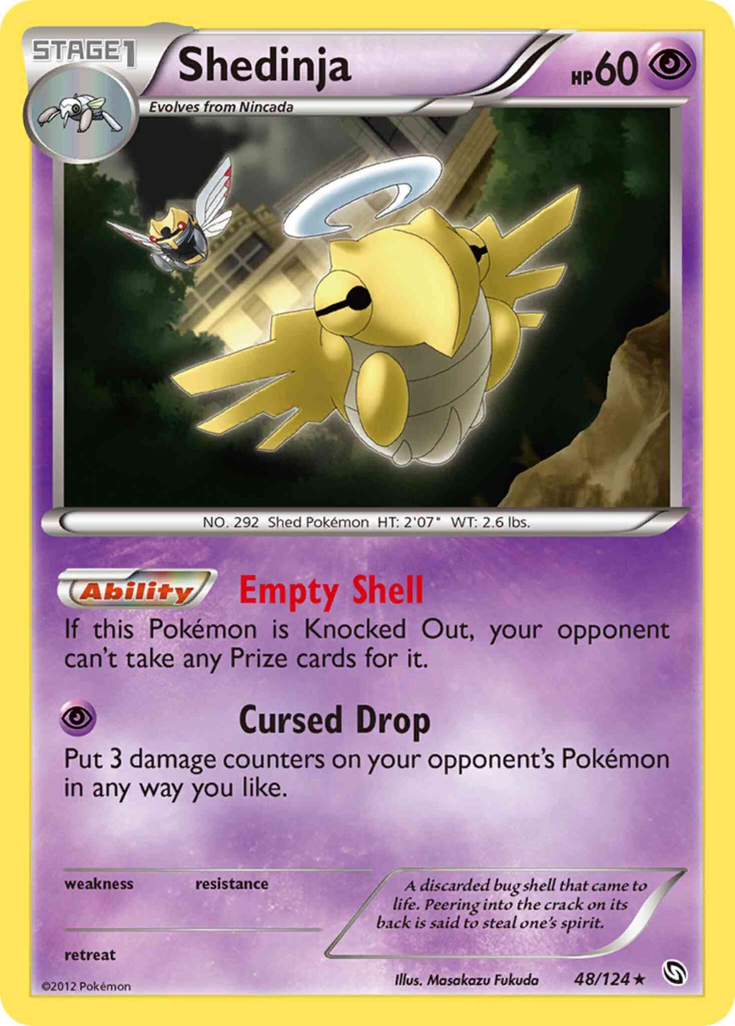 Shedinja - 48/124 - Rare [bw6-48] [Reverse Holo]