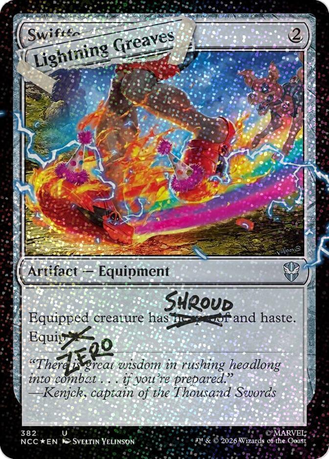 Lightning Greaves [IFIYW-9] [Deadpool: I fixed it (You're Welcome) Pool Part Edition] [Secret Lair Drop] [Pool Party Foil]