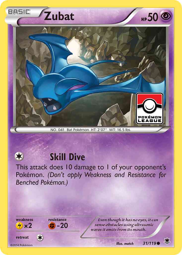 Zubat - 31/119 - Common [xy4-31] [Reverse Holo]