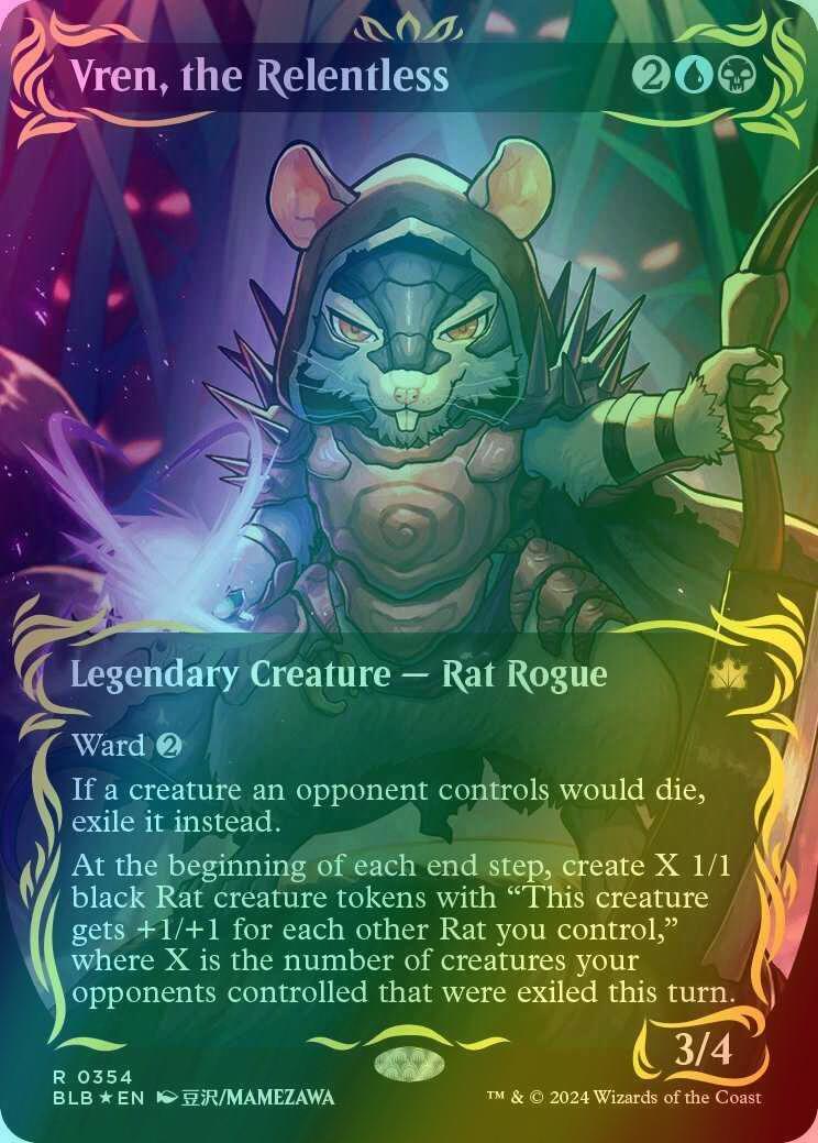 Vren, the Relentless [354] [Borderless] [Anime] [Bloomburrow] [Raised Foil]