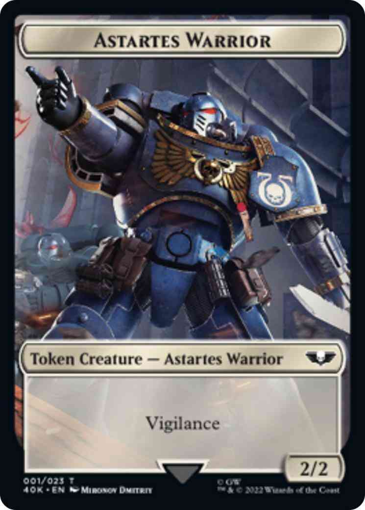 Astartes Warrior Token (01) // Clue Token (21) [Universes Beyond: Warhammer 40,000: Tokens] [Non-Foil]