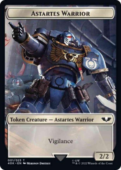 Astartes Warrior Token (01) // Clue Token (21) [Universes Beyond: Warhammer 40,000: Tokens] [Non-Foil]