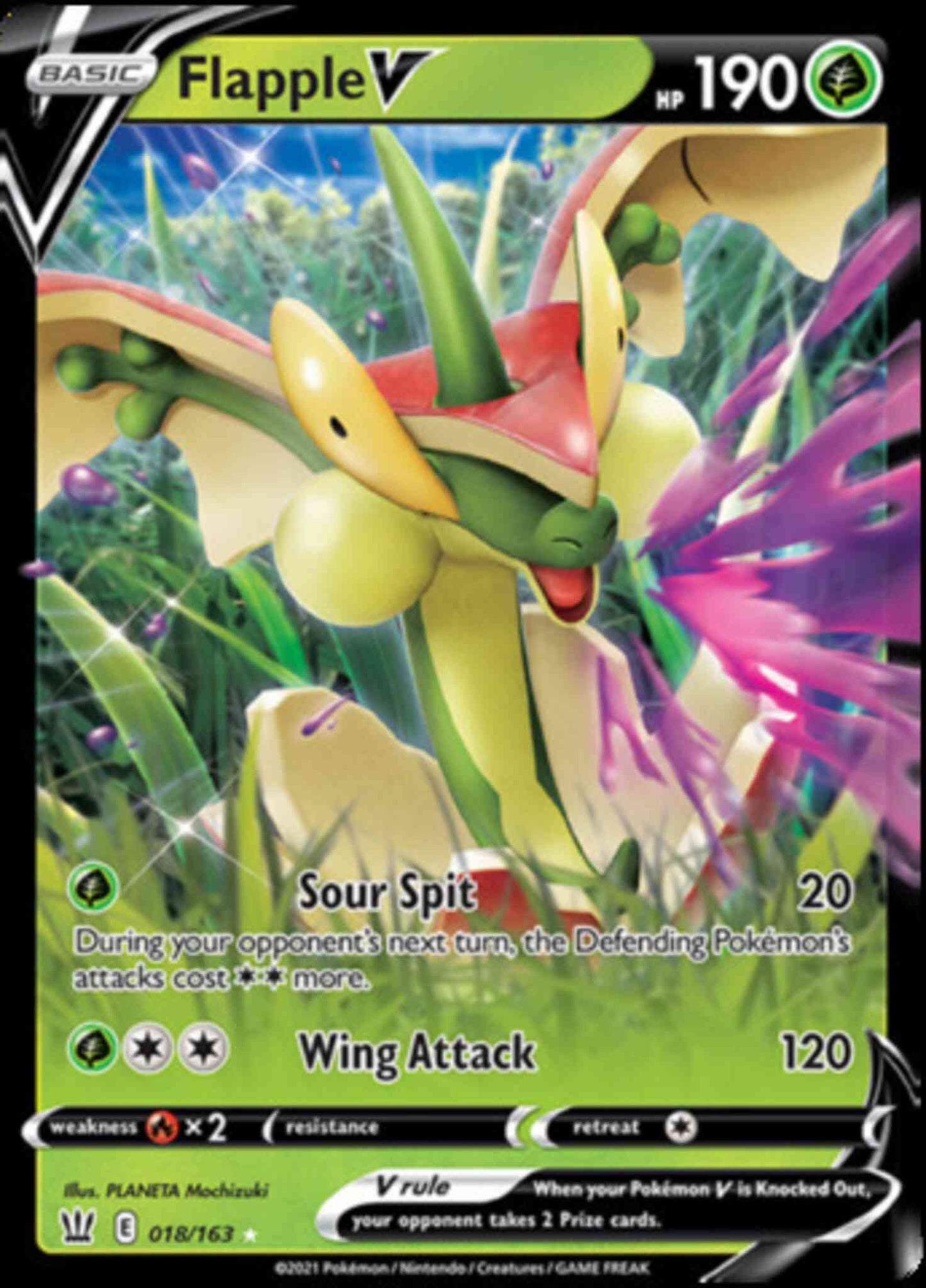 Flapple V - 018/163 - Rare Holo V [swsh5-018] [Ultra]
