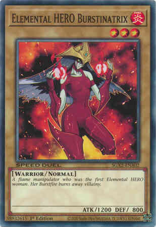 Elemental HERO Burstinatrix - SGX2-ENA02 - Common - 1st Edition