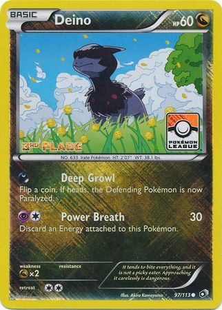 Deino - 97/113 - 3rd Yveltal/Chesnaught Season League Challenge Promo [Reverse Holo]