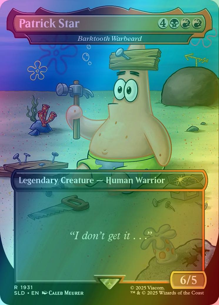 Patrick Star - Barktooth Warbeard [1931] [Borderless] [SpongeBob: Legends] [Secret Lair Drop] [Foil]