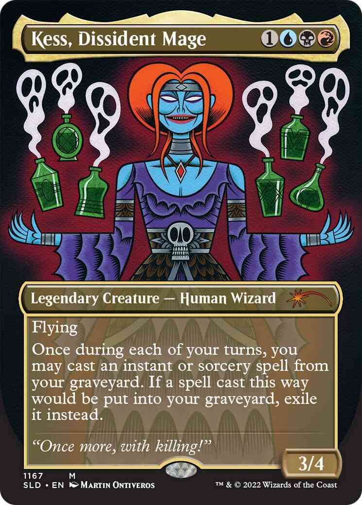 Kess, Dissident Mage [1167] [Borderless] [Wizards of the Street] [Secret Lair Drop] [Non-Foil]