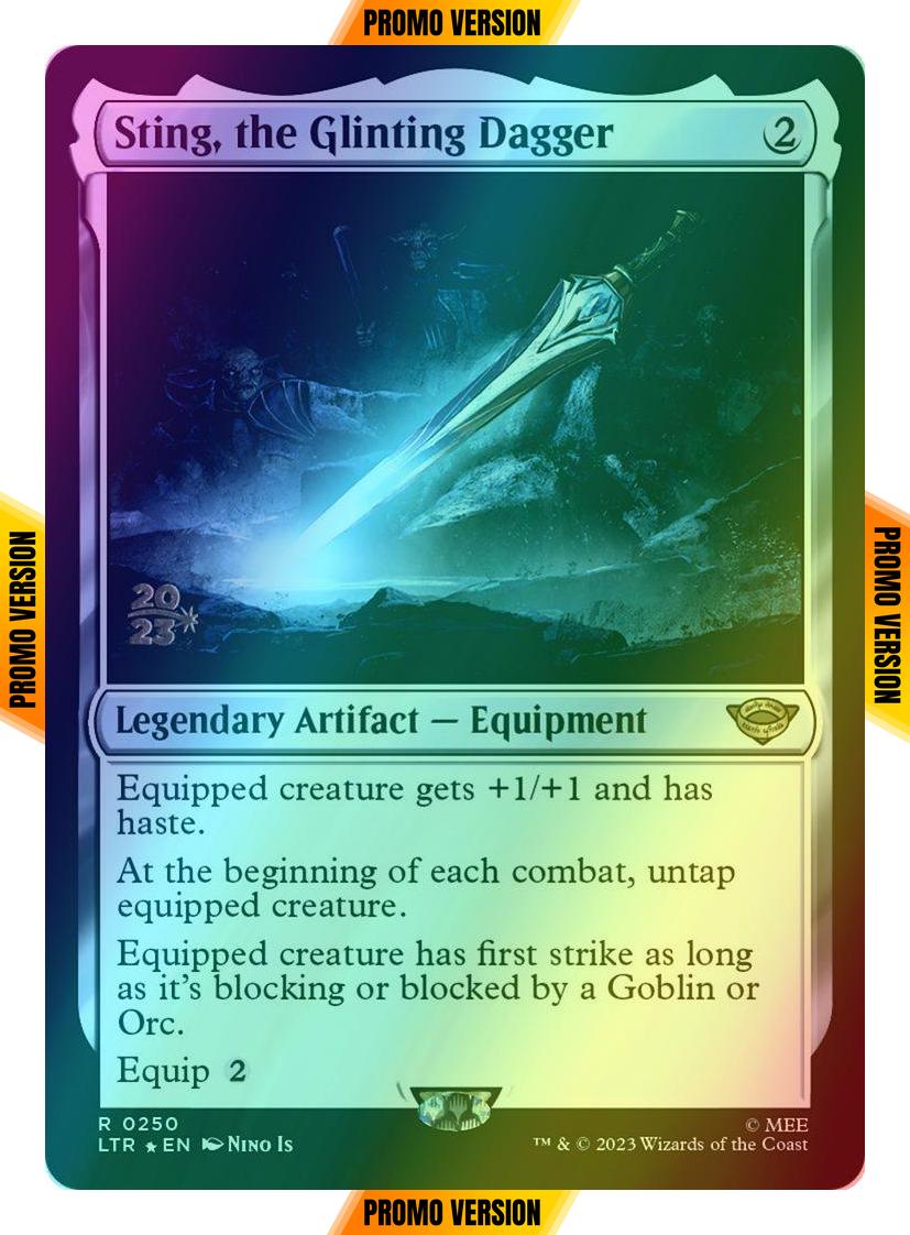 Sting, the Glinting Dagger [250s] [Prerelease] [The Lord of the Rings: Tales of Middle-earth: Promos] [Foil]