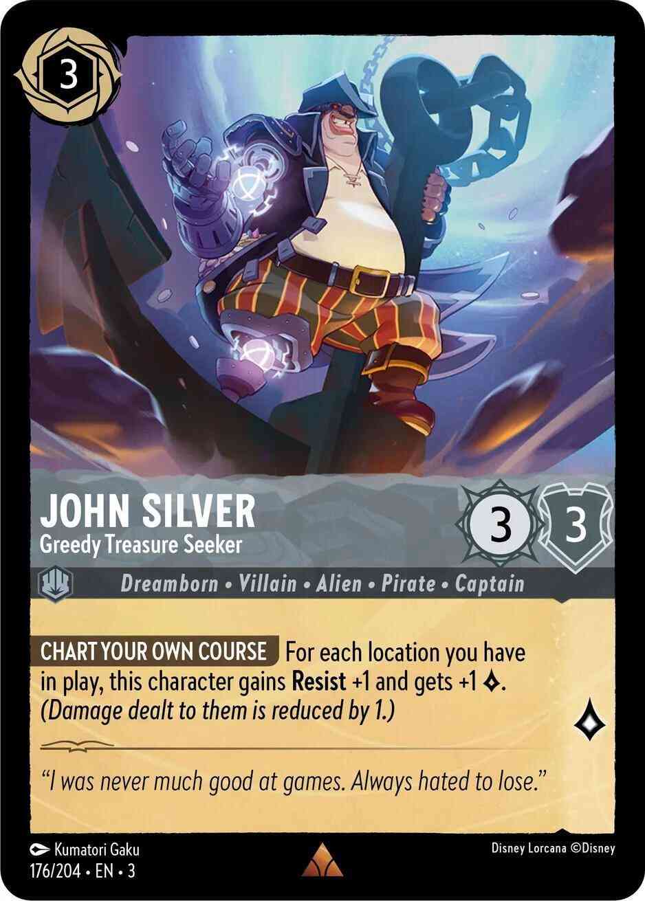 John Silver - Greedy Treasure Seeker - 176/204 [Into the Inklands] [Non-Foil]