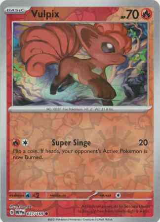 Vulpix - 037/165 - Common [sv035-037] [Reverse Holo]
