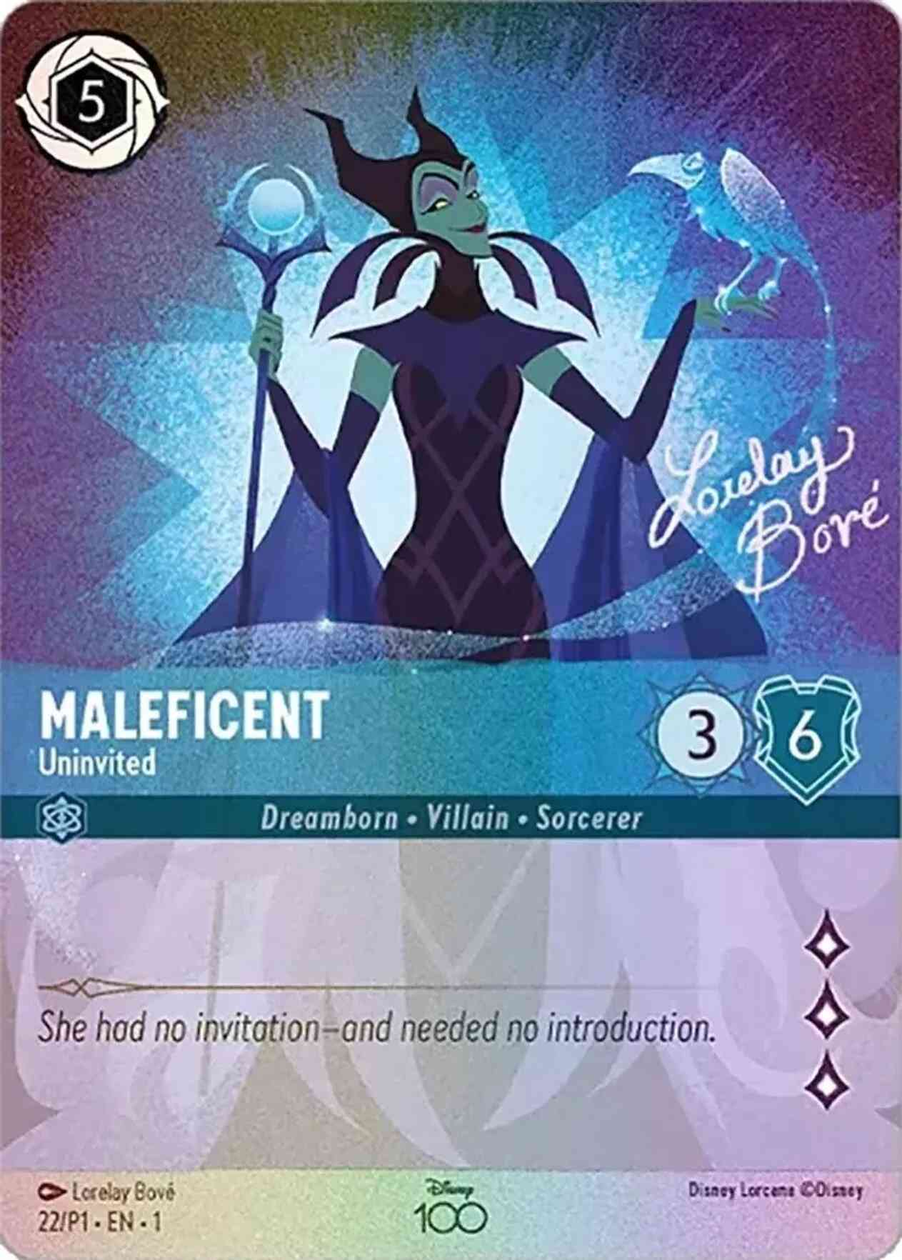 Maleficent - Uninvited (Alternate Art) - 22/P1 [Disney100 Promos] [Holofoil]