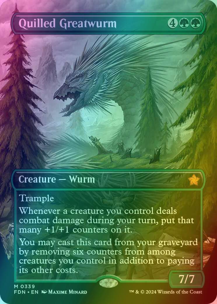 Quilled Greatwurm [339] [Borderless] [Foundations] [Foil]