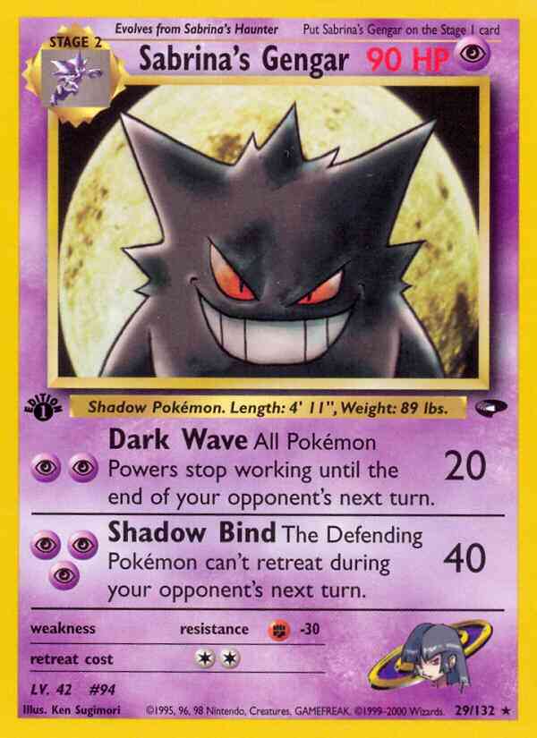 Sabrina's Gengar - 29/132 - Rare - 1st Edition [gym2-29] [Non-Holo]