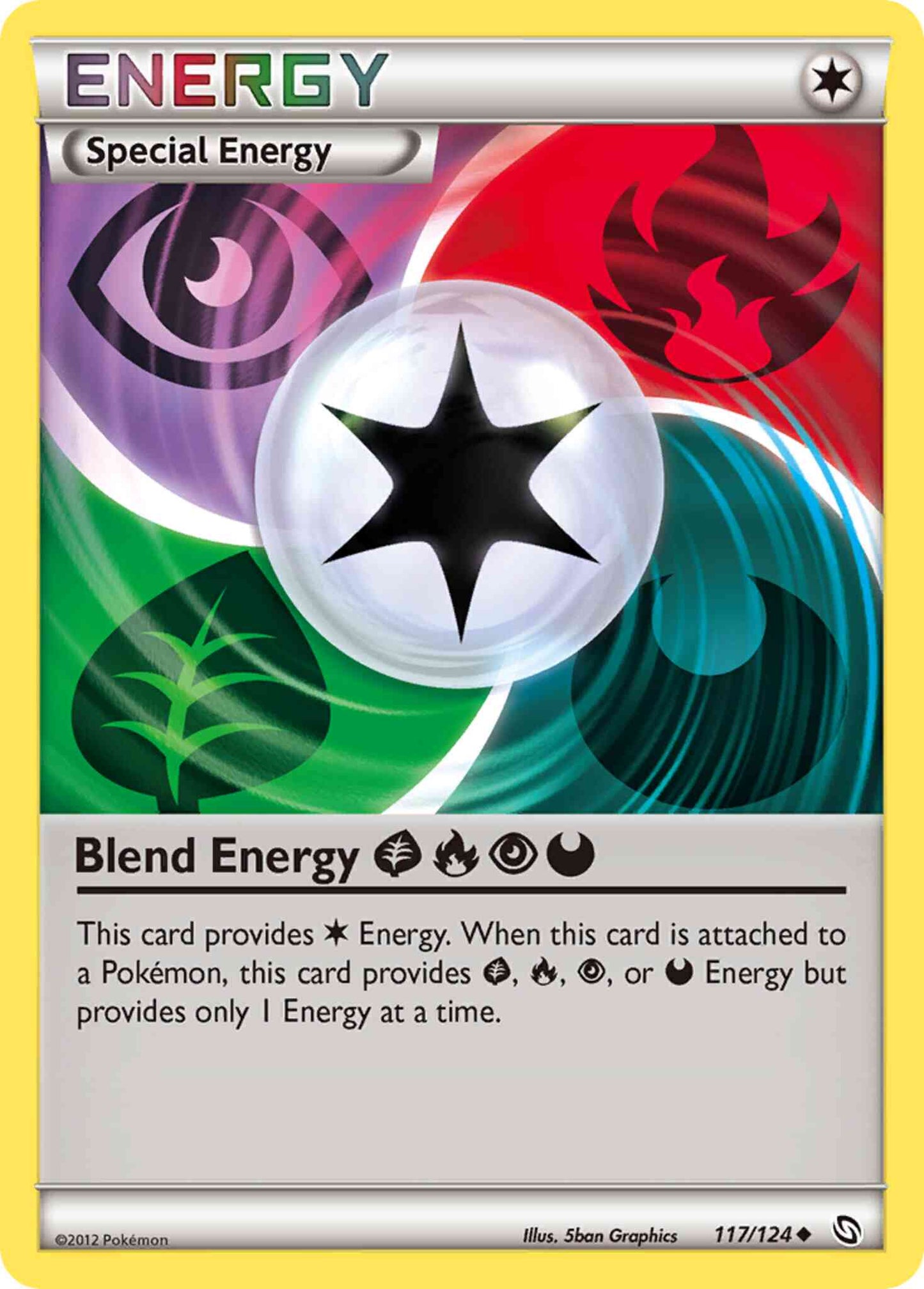 Blend Energy GrassFirePsychicDarkness - 117/124 - Uncommon [bw6-117] [Reverse Holo]