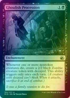 Ghoulish Procession [102] [Innistrad: Midnight Hunt] [Foil]