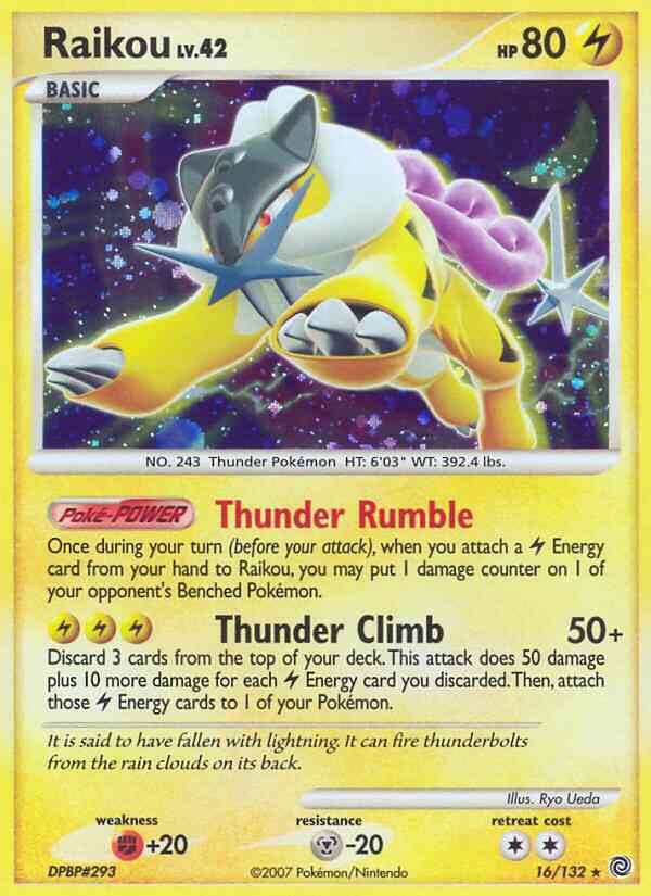 Raikou - 16/132 - Rare Holo [dp3-16] [Reverse Holo]