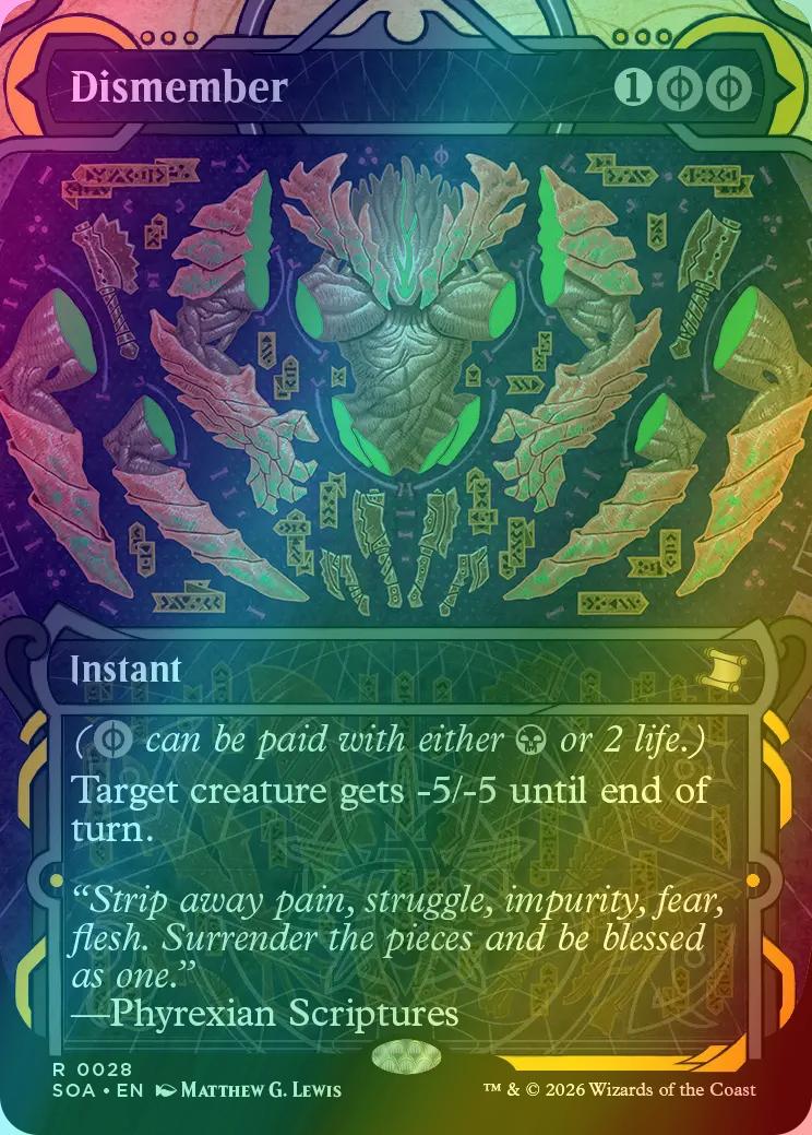 Dismember [28] [Showcase] [Secrets of Strixhaven: Mystical Archive] [Foil]