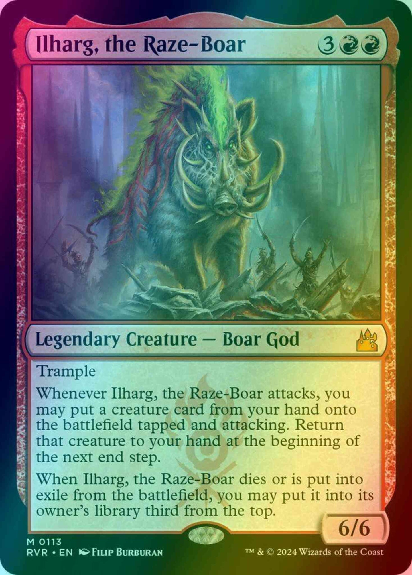 Ilharg, the Raze-Boar [113] [Ravnica Remastered] [Foil]