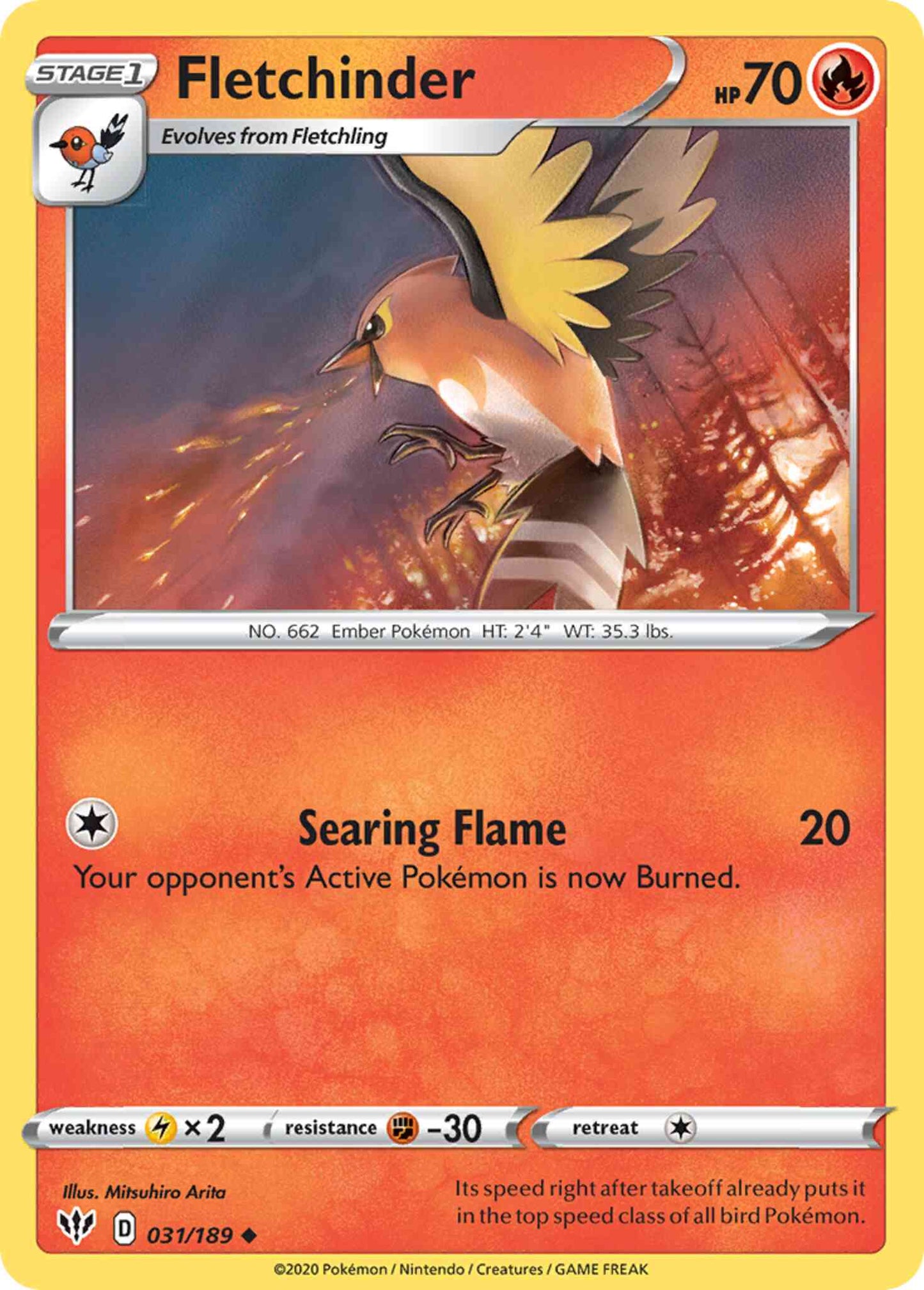 Fletchinder - 031/189 - Uncommon [swsh3-031] [Non-Holo]