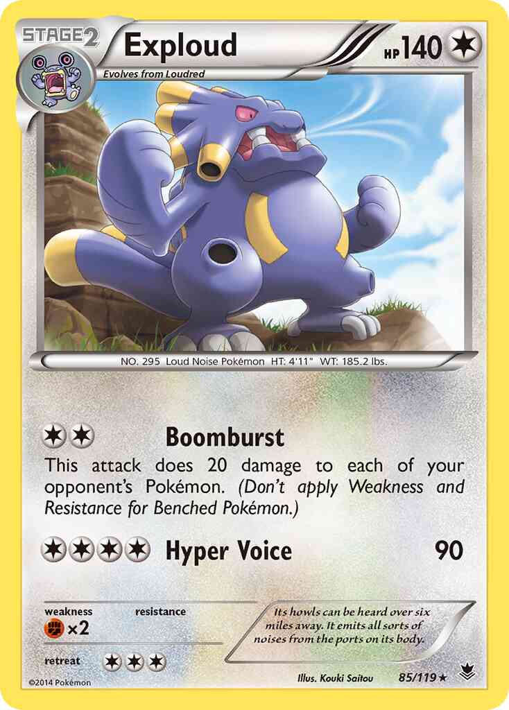 Exploud - 85/119 - Rare [xy4-85] [Reverse Holo]