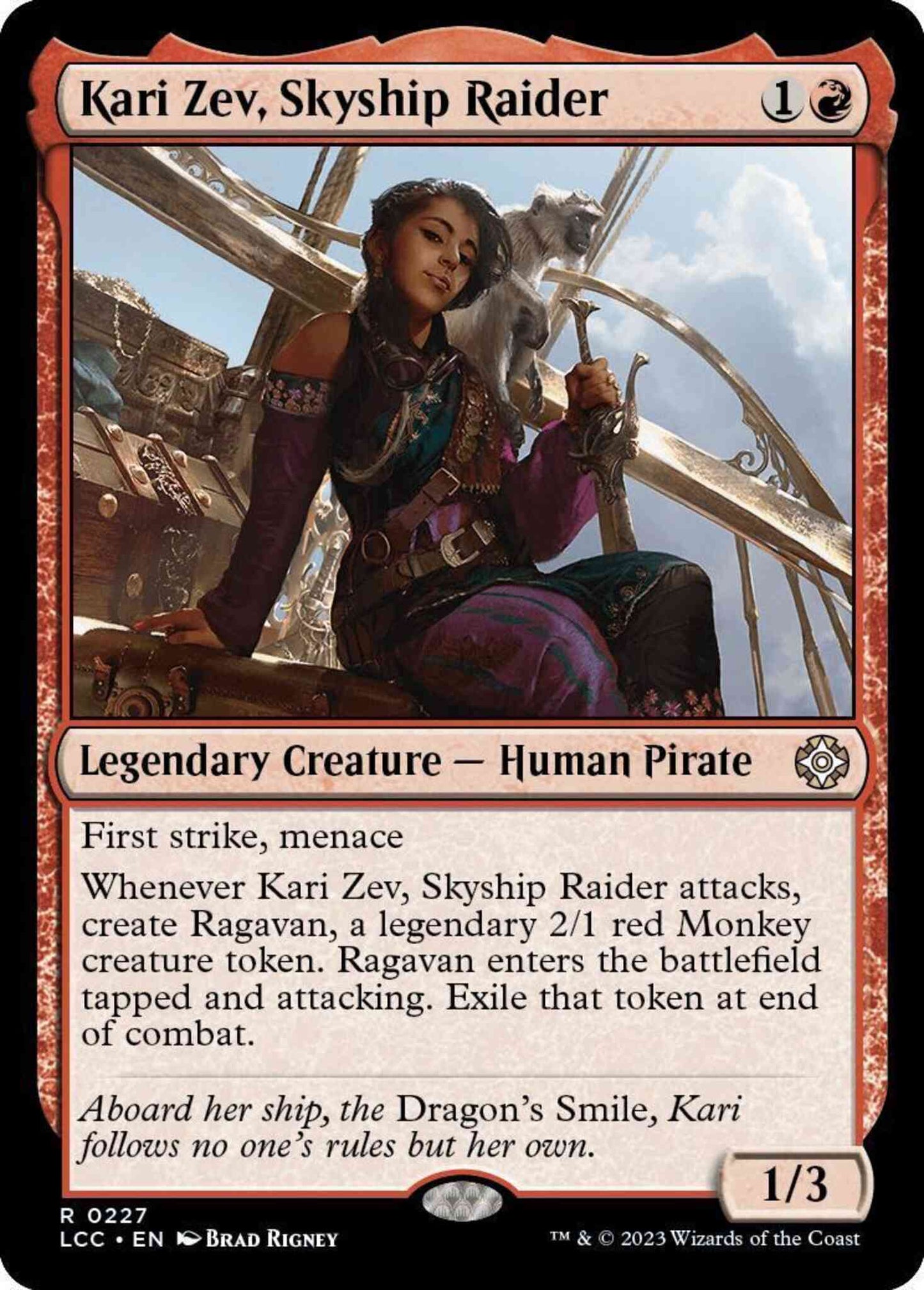 Kari Zev, Skyship Raider [227] [The Lost Caverns of Ixalan: Commander] [Non-Foil]