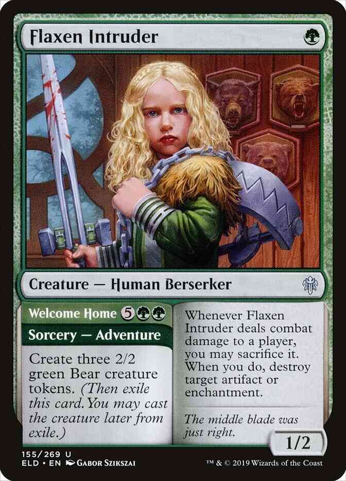 Flaxen Intruder // Welcome Home [155] [Throne of Eldraine] [Non-Foil]