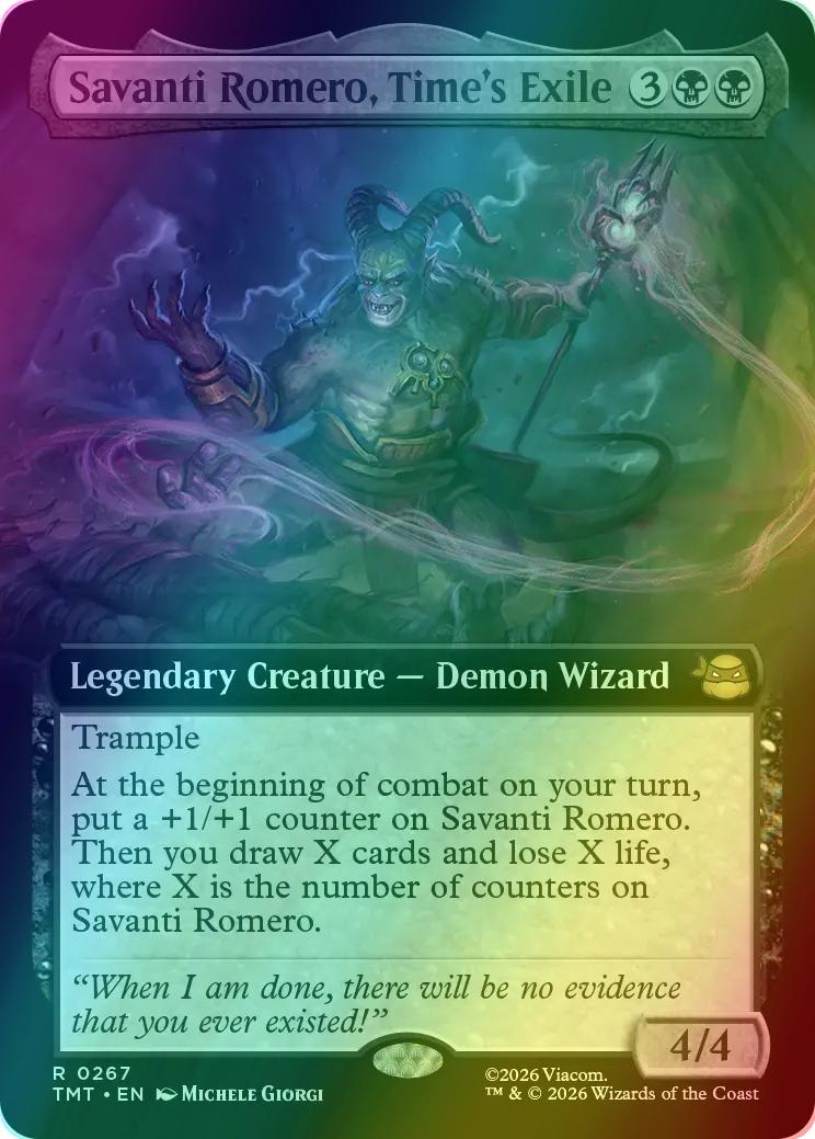 Savanti Romero, Time's Exile [267] [Extended Art] [Teenage Mutant Ninja Turtles] [Foil]