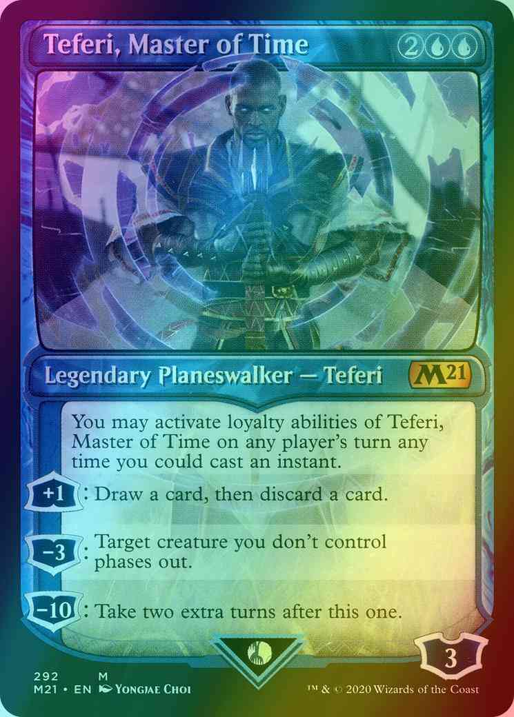 Teferi, Master of Time [292] [Showcase] [Core Set 2021] [Foil]