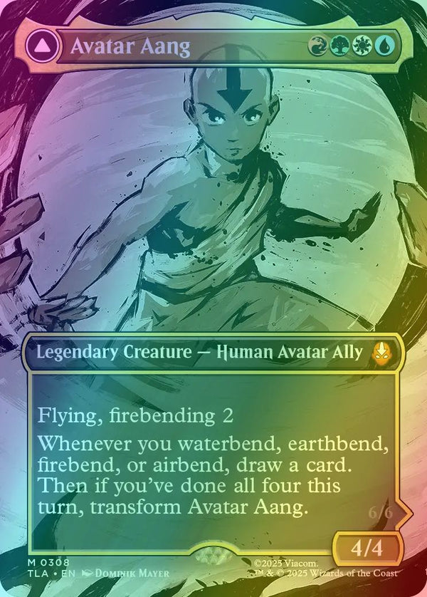 Avatar Aang // Aang, Master of Elements [308] [Borderless] [Scene] [Avatar: The Last Airbender] [Foil]
