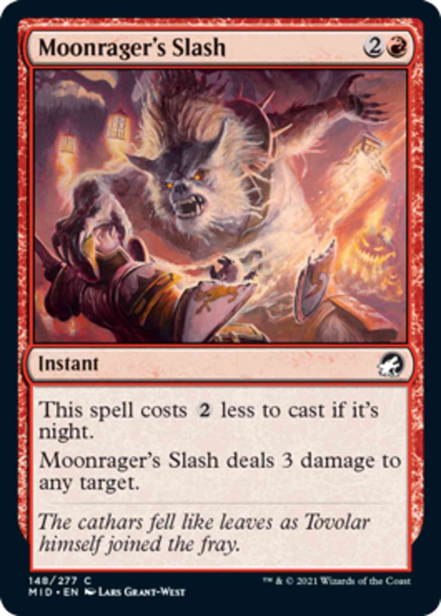 Moonrager's Slash [148] [Innistrad: Midnight Hunt] [Non-Foil]