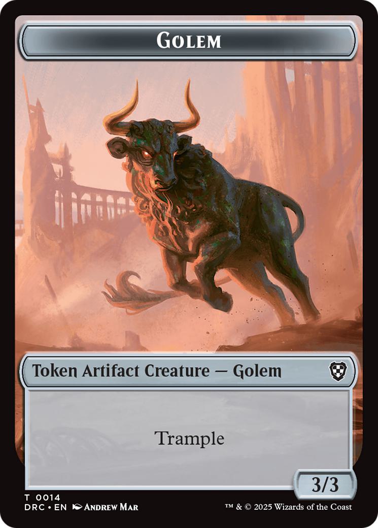 Golem Token (14) // Thopter Token (10) [Aetherdrift: Commander: Tokens] [Non-Foil]