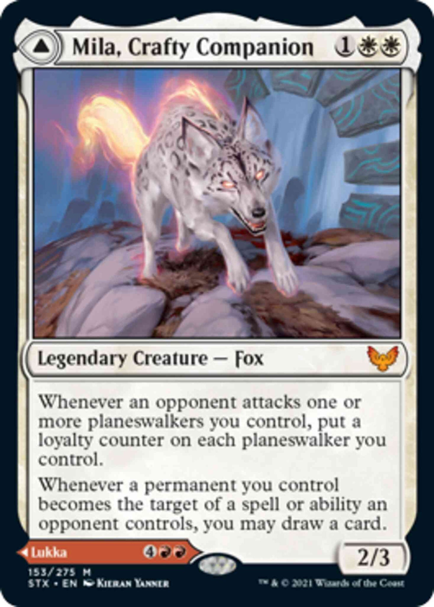 Mila, Crafty Companion // Lukka, Wayward Bonder [153] [Strixhaven: School of Mages] [Non-Foil]