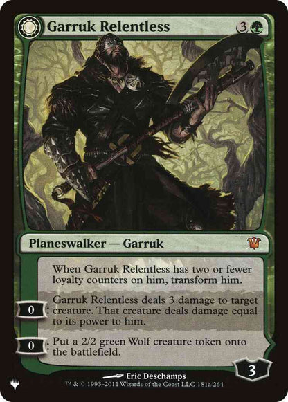 Garruk Relentless // Garruk, the Veil-Cursed [ISD-181] [The List] [Non-Foil]