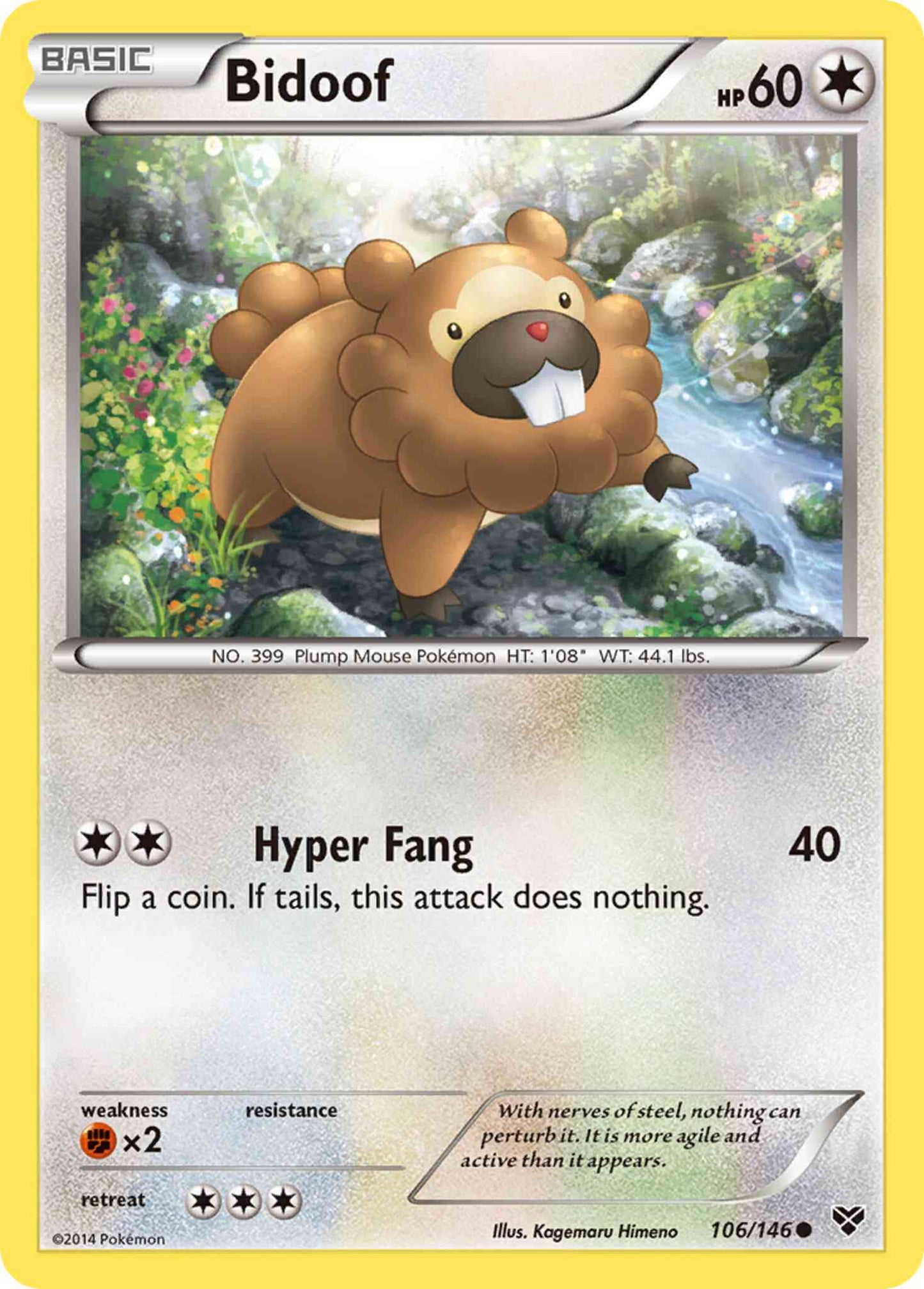 Bidoof - 106/146 - Common [xy1-106] [Non-Holo]