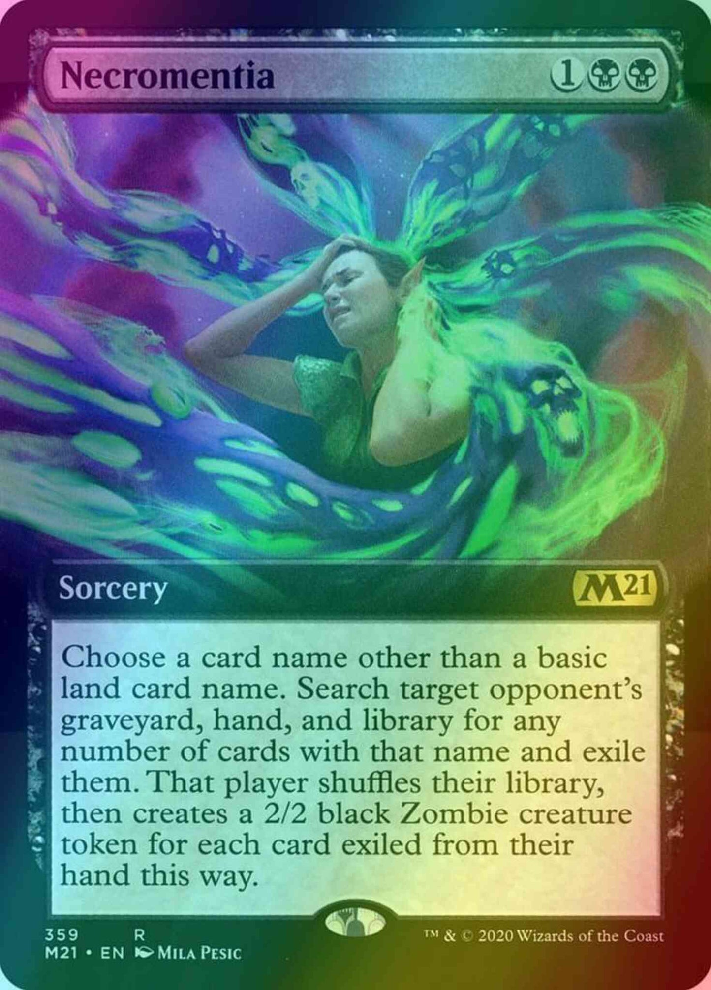Necromentia [359] [Extended Art] [Core Set 2021] [Foil]