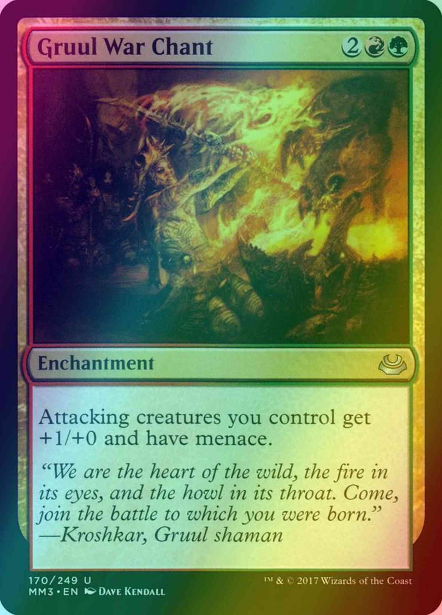 Gruul War Chant [170] [Modern Masters 2017] [Foil]