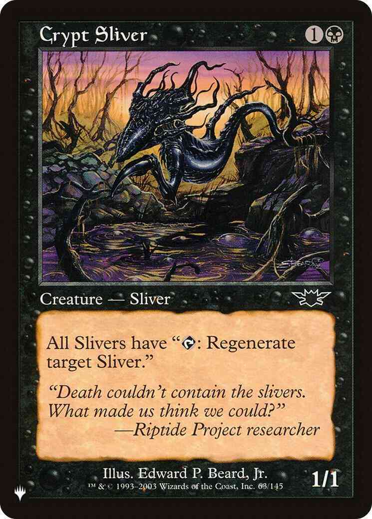 Crypt Sliver [LGN-63] [The List] [Non-Foil]