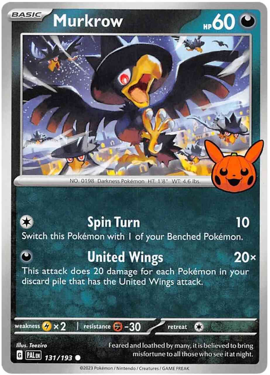 Murkrow - 131/193 - Promo [Trick or Trade BOOster 2023] [sv02msp-131] [Non-Holo]