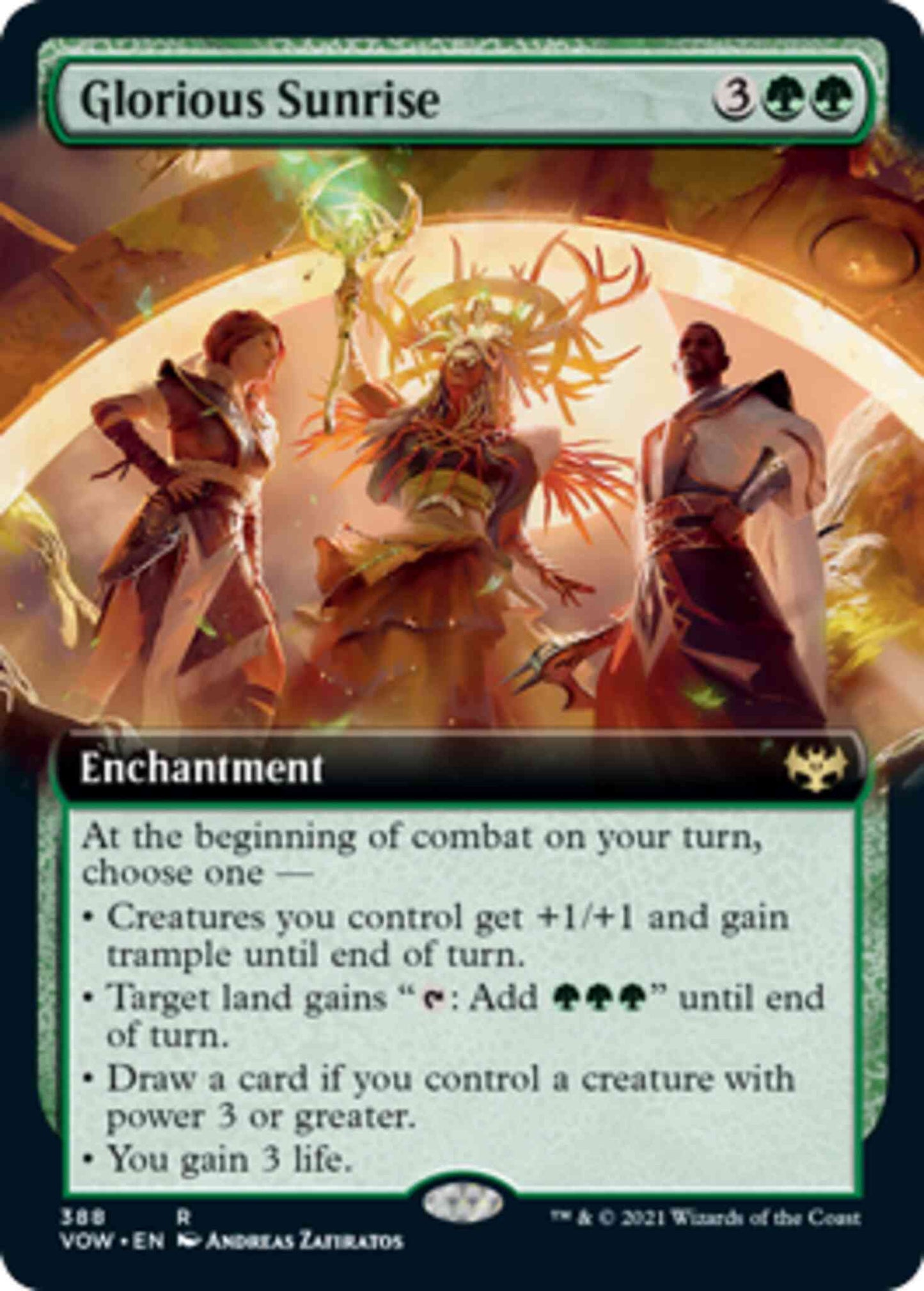 Glorious Sunrise [388] [Extended Art] [Innistrad: Crimson Vow] [Non-Foil]