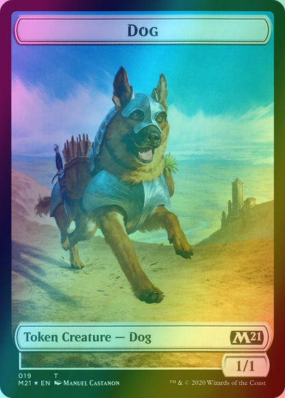 Cat Token (11) // Dog Token (19) [Core Set 2021 Tokens] [Foil]