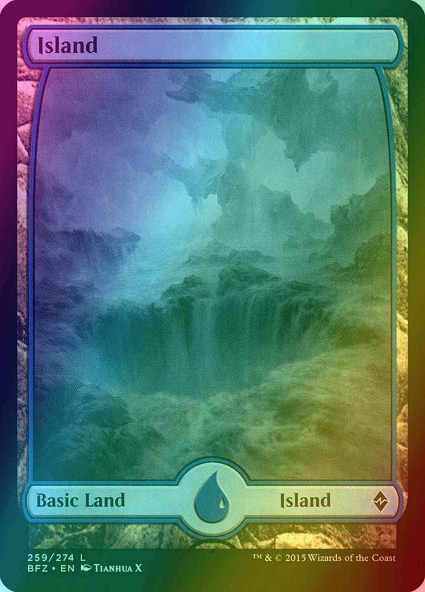 Island [259] [Full Art] [Battle for Zendikar] [Foil]