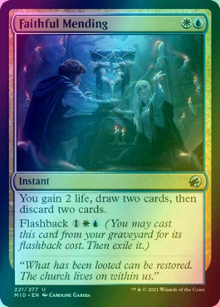 Faithful Mending [221] [Innistrad: Midnight Hunt] [Foil]