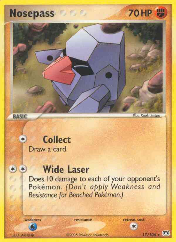 Nosepass - 17/106 - Rare [ex9-17] [Non-Holo]