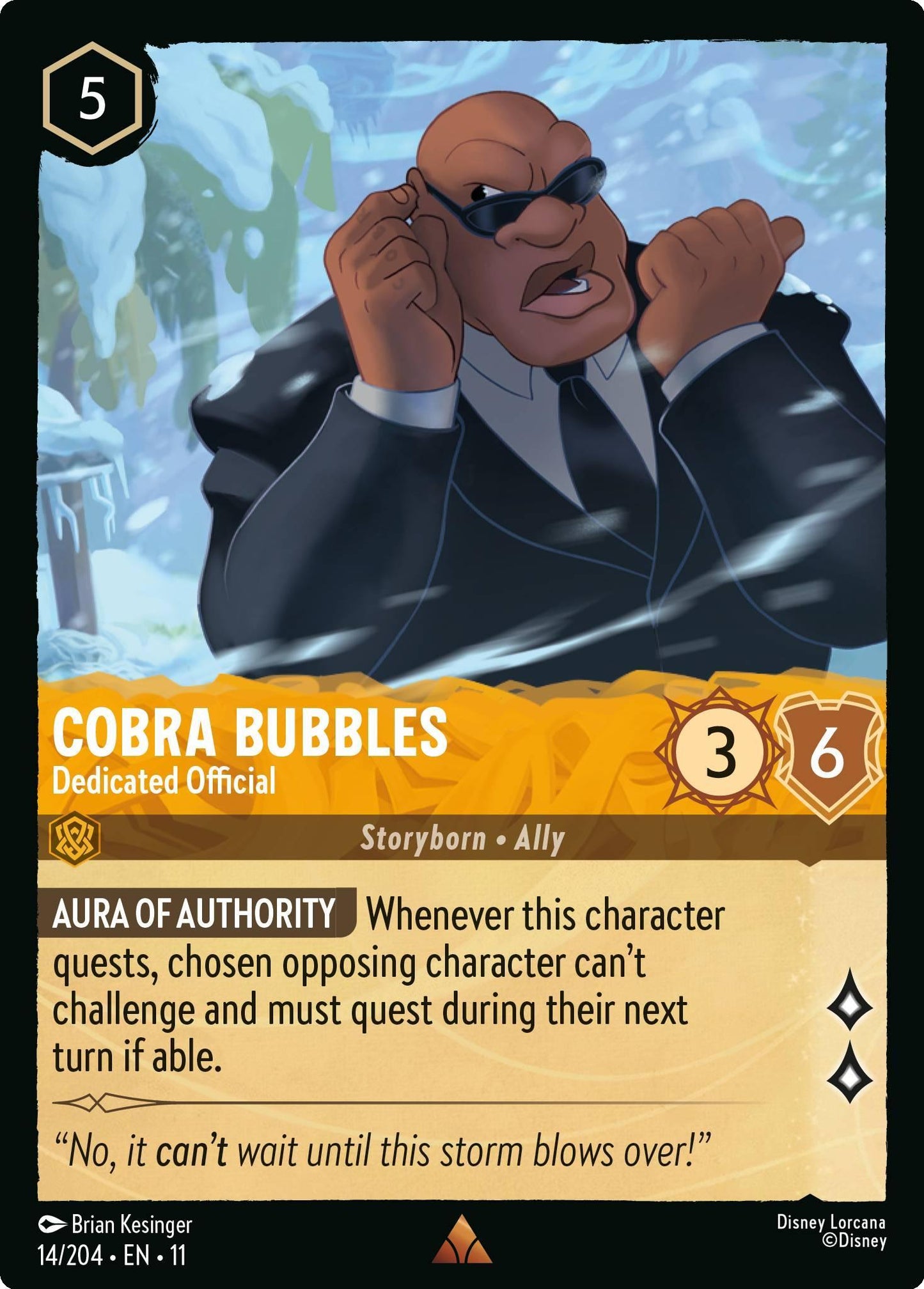 Cobra Bubbles - Dedicated Official - 14/204 [Winterspell] [Non-Foil]