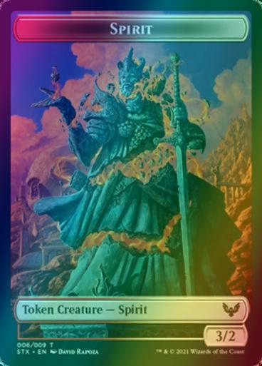 Spirit Token (06) // Treasure Token (07) [Strixhaven School of Mages Tokens] [Foil]